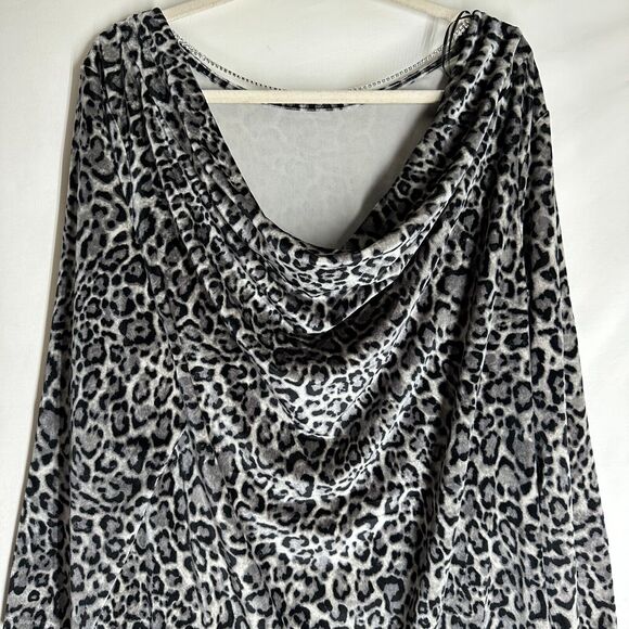 NWT Michael Kors Malachitery Velvet Cheetah Sheath Dress Chain Boat Neck Size 2X - Picture 5 of 14